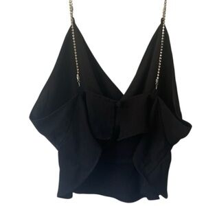 by the way. Black Ruffled Backless Camisole